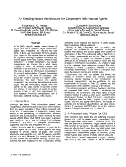 An Ontology-based Architecture for Cooperative Information Agents