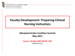 Great Clinical Faculty! - University of Maryland School of Nursing