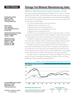 Midwest Manufacturing Output Increases in July