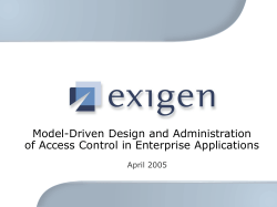 Model-driven design and administration of access control in