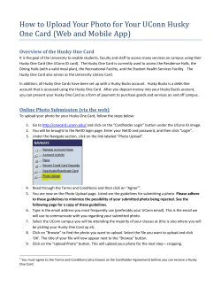 How to Upload Your Photo for Your UConn Husky One Card (Web
