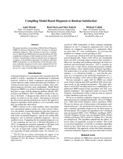 Compiling Model-Based Diagnosis to Boolean Satisfaction