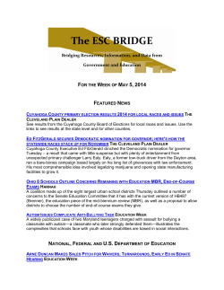 May 11, 2014 - Educational Service Center of Cuyahoga County