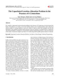 The Capacitated Location-Allocation Problem in the Presence of k