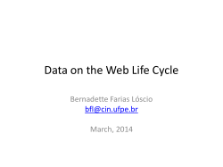 Data on the Web life cycle + best practices