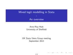 Mixed logit modelling in Stata