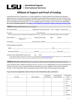 affidavit of support - Louisiana State University