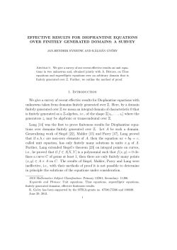 EFFECTIVE RESULTS FOR DIOPHANTINE EQUATIONS OVER