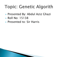 DEFINITION OF THE GENETIC ALGORITHM (GA)