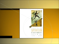 The Supervisor`s Role in Cost Reduction and Control The following