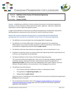 Definition of the Practice of Professional Engineering