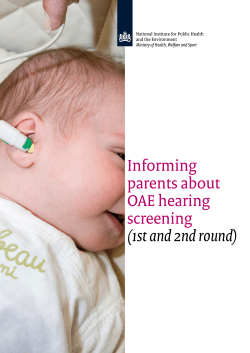 Informing parents about OAE hearing screening (1st and 2nd