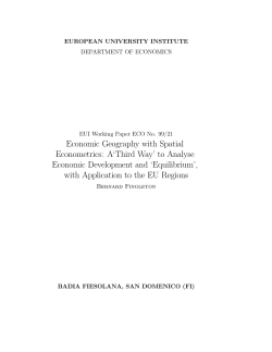 Economic Geography with Spatial Econometrics: A Third