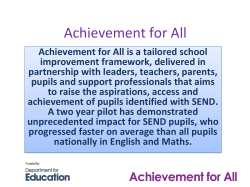 Achievement for All (AfA)