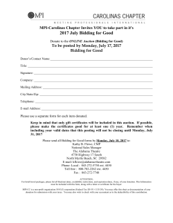 2017 July Bidding for Good
