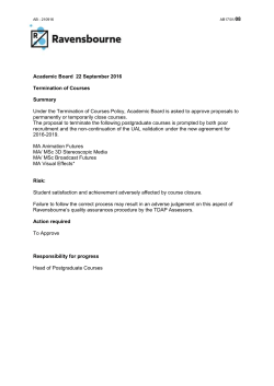 Termination of Courses