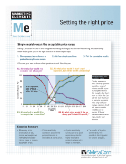 Setting the right price