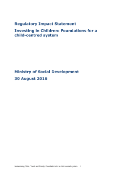 Foundations for a child-centred system RIS