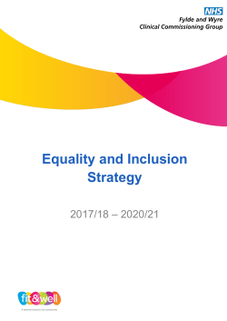 Equality and Inclusion Strategy 2017 21 FINAL