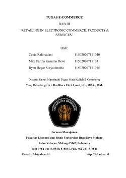 Chapter III Retailing In Electronic Commerce: Products
