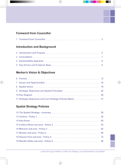 Draft Core Strategy: pre-representations consultation