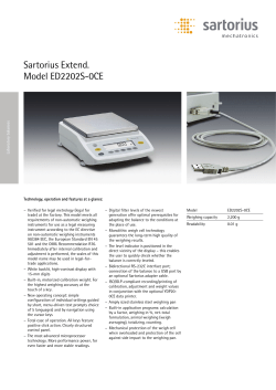 Sartorius Extend. Model ED2202S-0CE