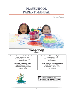 playschool parent manual 2014-2015
