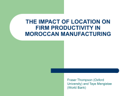 competition externalities in moroccan manufacturing