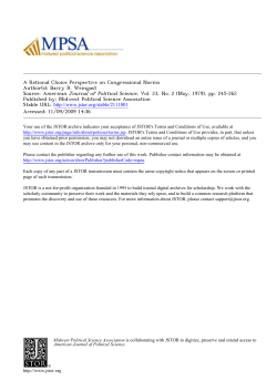 A Rational Choice Perspective on Congressional Norms