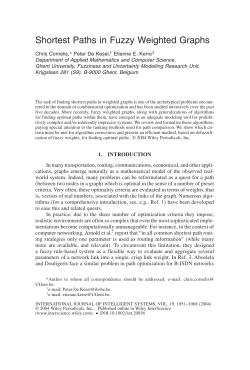 Shortest paths in fuzzy weighted graphs