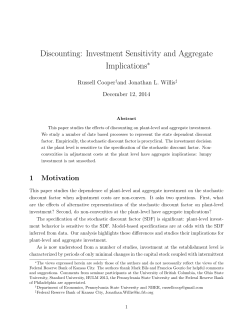 Discounting: Investment Sensitivity and Aggregate Implications