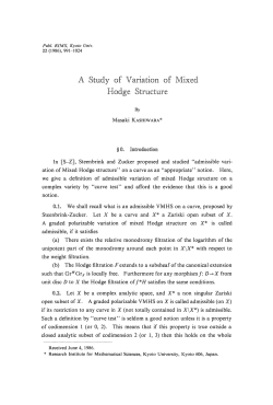 Steenbrink and Zucker proposed and studied "admissible vari