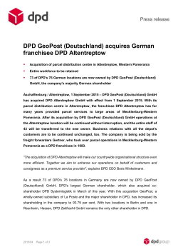 DPD GeoPost (Deutschland) acquires German