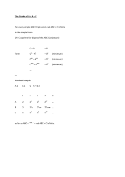 The Cicada of A + B = C For every simple ABC