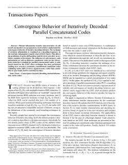 Convergence behavior of iteratively decoded parallel