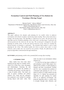 Formation Control and Path Planning of Two Robots for Tracking a