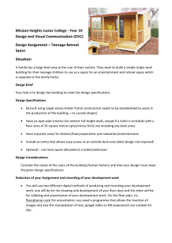 design brief for Teenage Retreat File - MHJC Online