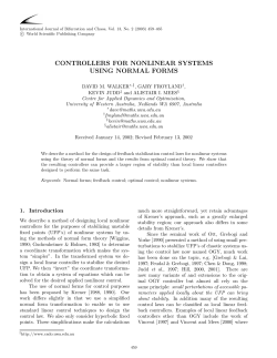 controllers for nonlinear systems using normal forms