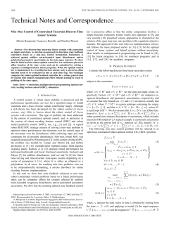 Min-max control of constrained uncertain discrete