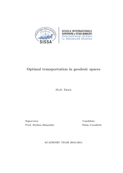 Optimal transportation in geodesic spaces