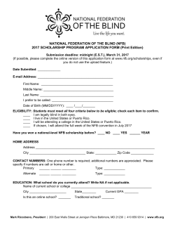 2017 Scholarship Application Form, print edition