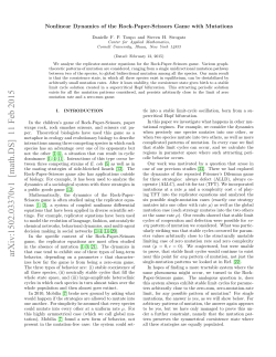 Nonlinear Dynamics of the Rock-Paper