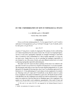 On the uniformization of sets in topological spaces