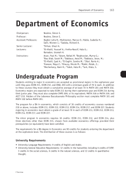 Department of Economics