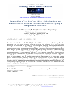 Empirical Test of Low Self-Control Theory Using Post
