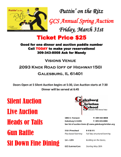 Silent Auction Live Auction Heads or Tails Gun Raffle Sit Down Fine