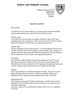 December newsletter - King`s Oak Primary