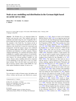 Seals at sea: modelling seal distribution in the German bight based
