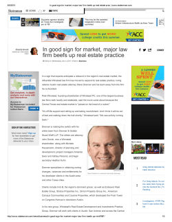 In Good Sign For Market, Major Law Firm Beefs Up