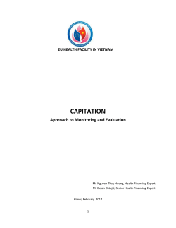 Capitation - Monitoring and Evaluation approach